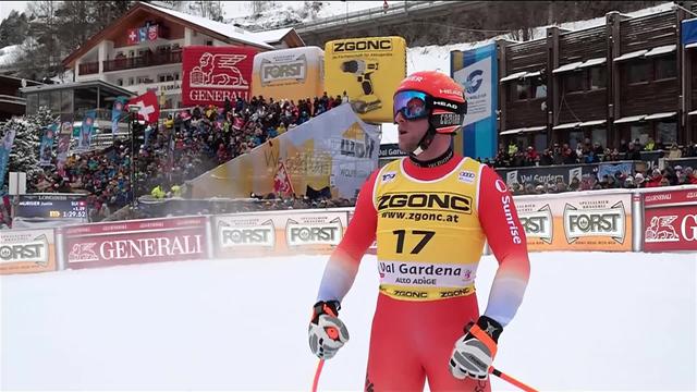 Val Gardena (ITA), Super-G messieurs: Justin Murisier (SUI) dans le top-10 provisoire