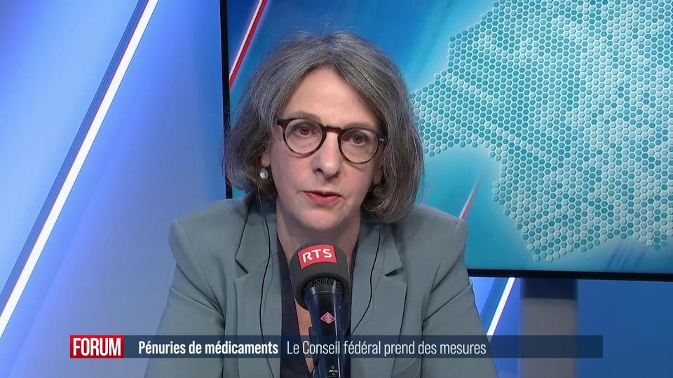 Le Conseil fédéral prend des mesures face à la pénurie de médicaments: interview d'Anne Lévy