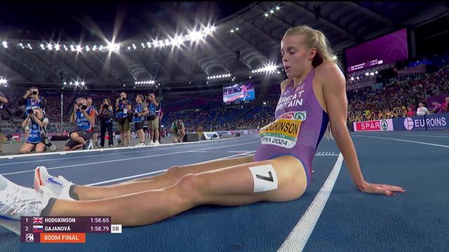Rome (ITA), 800m, finale dames: Keely Hodgkinson (GBR) conserve son titre, Lore Hoffmann (SUI) 7e