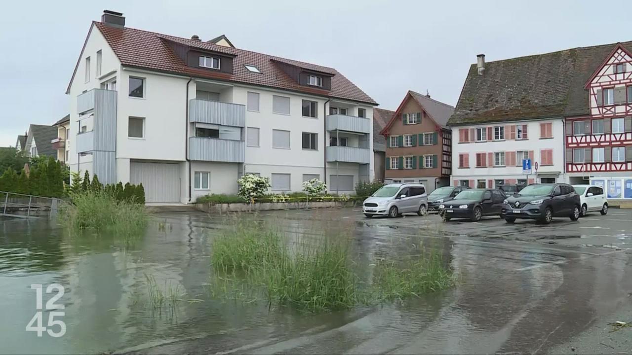 Le niveau des lacs augmente en Suisse alémanique à cause des intempéries, alors qu'on déplore deux morts en Allemagne