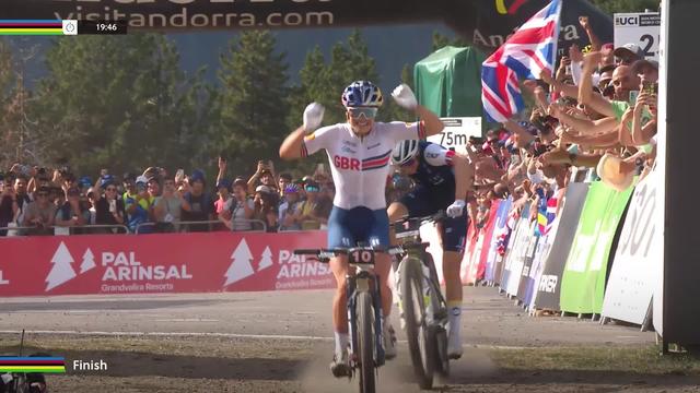 Pal Arinsal (AND), short track dames: Evie Richards (GBR) victorieuse devant Pauline Ferrand Prevot (FRA) et Jenny Rissveds (SWE)