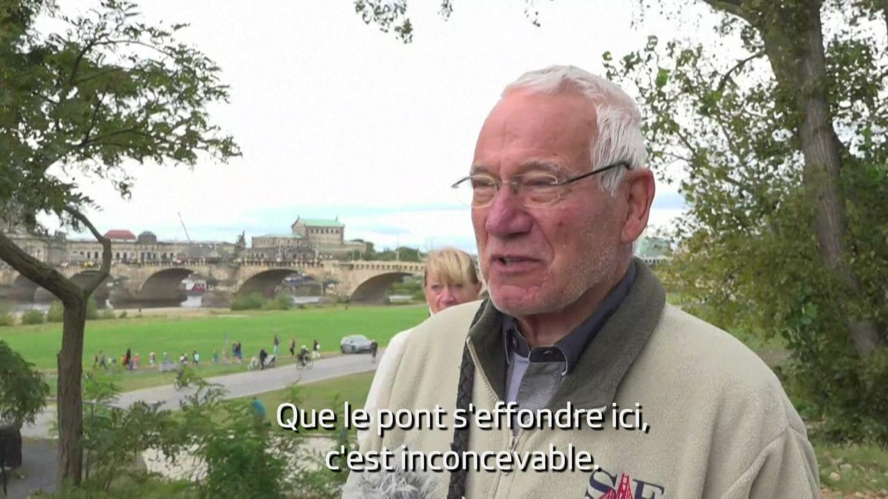 "Inconcevable", dit un témoin de l'effondrement partiel d'un pont à Dresde