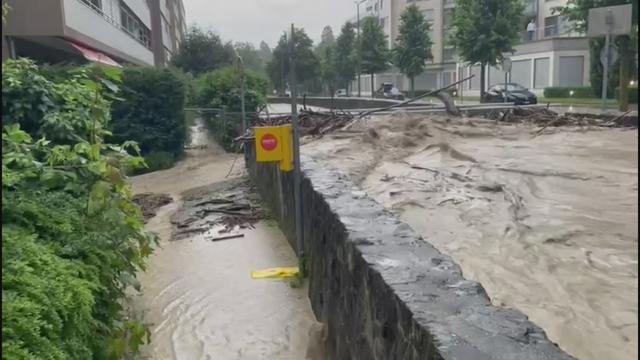 Le centre de Morges inondé après un fort orage