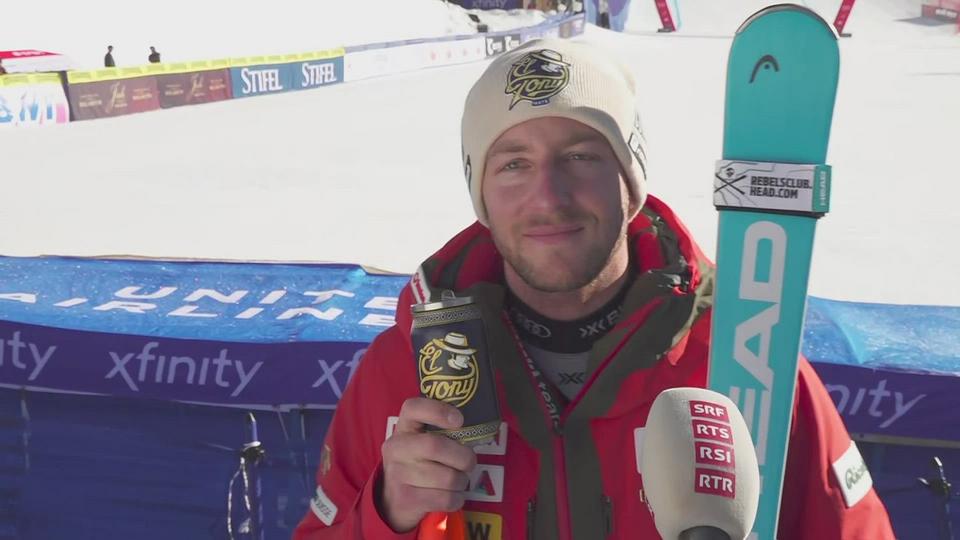 Beaver Creek (USA), descente messieurs: la réaction de Justin Murisier (SUI) après sa victoire