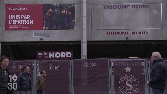 La tribune nord du Stade de Genève est restée fermée lors du match contre Winterthur