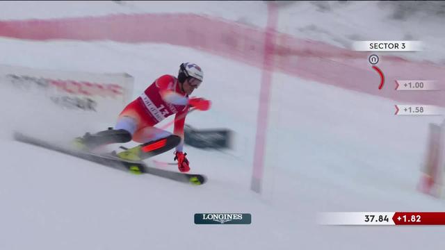 Val d'Isère (FRA), slalom messieurs, 1re manche: Daniel Yule (SUI) se qualifie pour la seconde manche