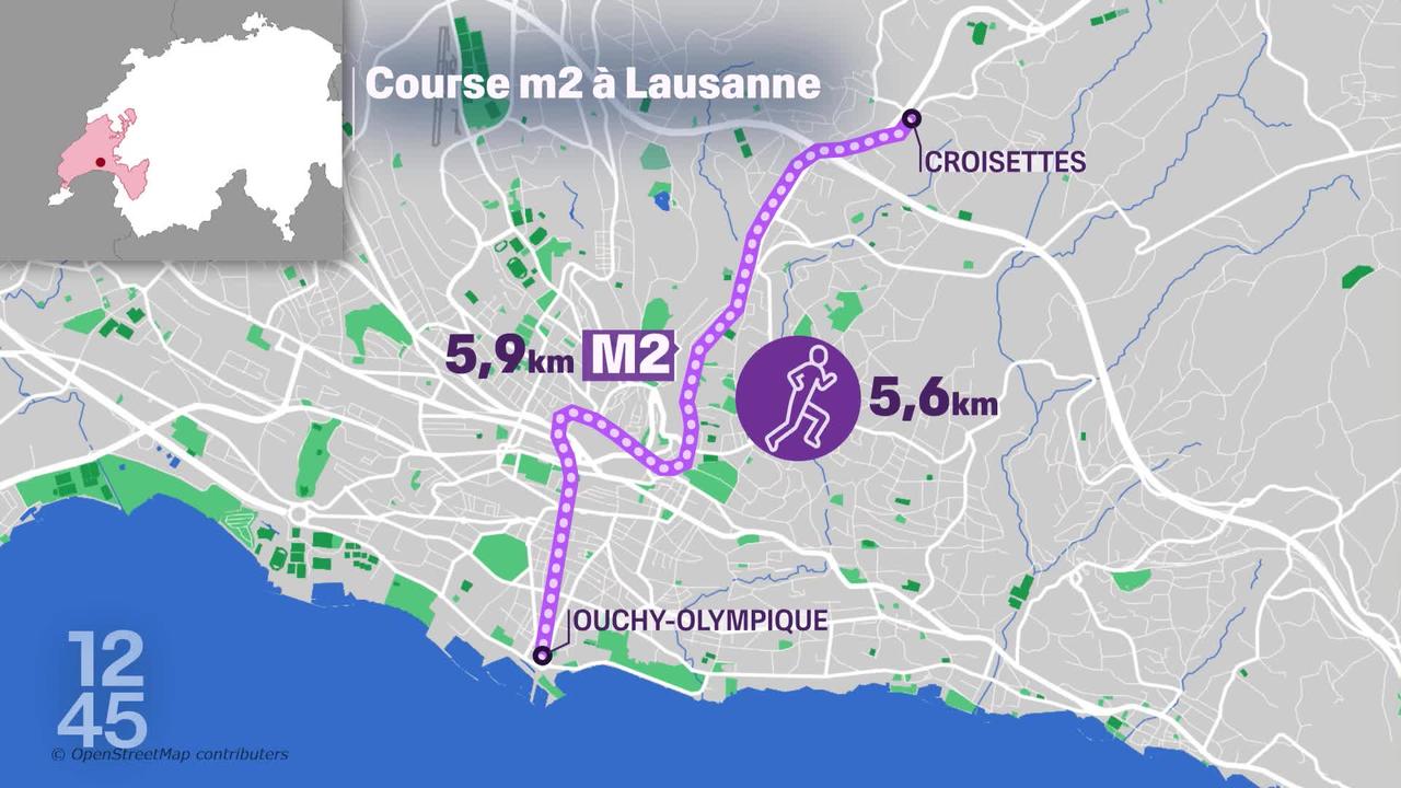 À Lausanne, l’humain a été plus rapide que le métro m2 entre Ouchy et Croisettes