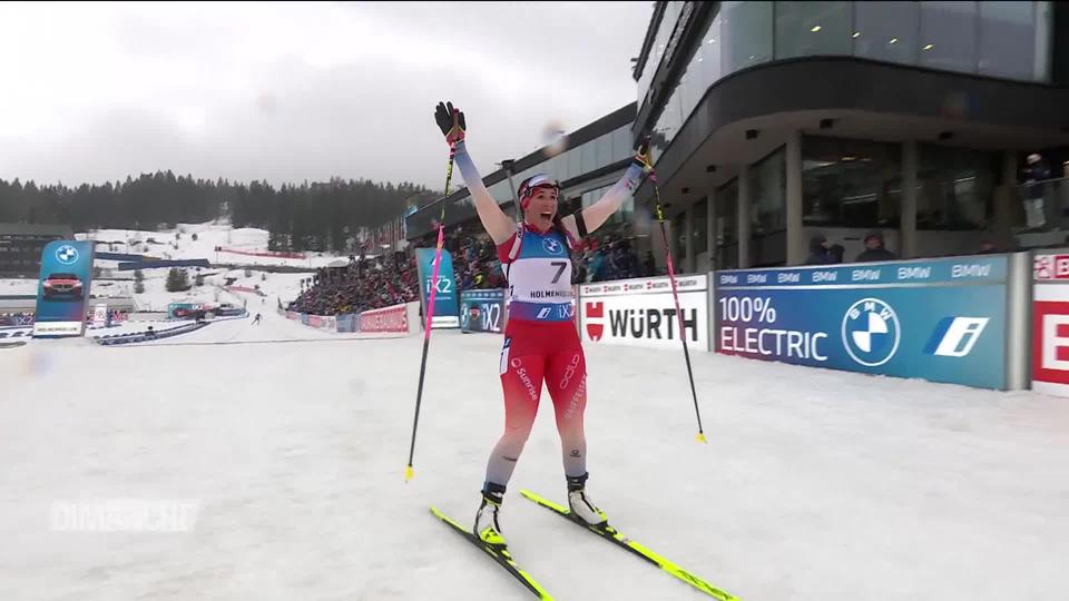 Biathlon - Coupe du monde : Lena Häcki-Gross a remporté la mass-start (12,5 km) à Oslo (Norvège)