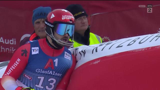 Kitzbühel (AUT), slalom messieurs, 2e manche: Loïc Meillard (SUI) termine à la 8e place