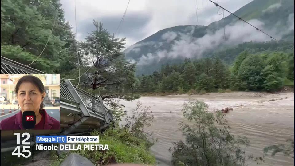 Un glissement de terrain a fait deux morts et un disparu dimanche au Tessin. Les précisions de la journaliste Nicole Della Pietra