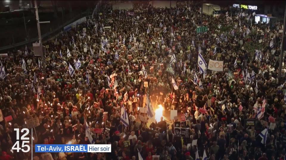 Des dizaines de milliers de personnes ont manifesté hier soir en Israël pour réclamer la libération des otages à Gaza