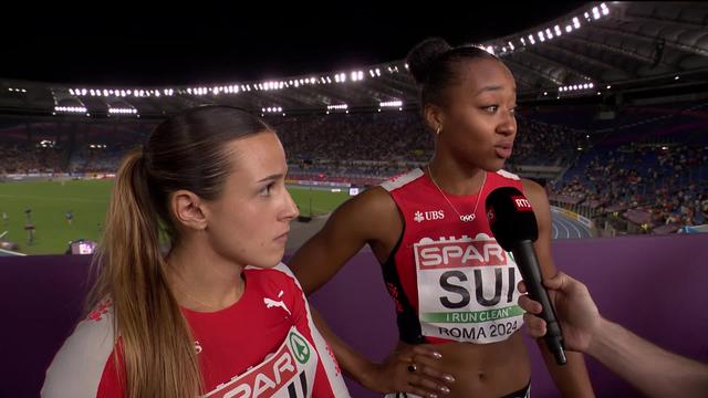 Rome (ITA), 4x100m, finale dames: Sarah Atcho-Jaquier (SUI) en larme après la course