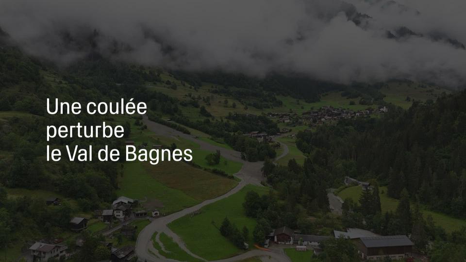 Une coulée perturbe le Val de Bagnes en Valais