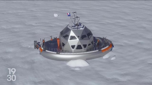 La station Tara, destinée à la recherche scientifique en Arctique, a été mise à l'eau à Cherbourg