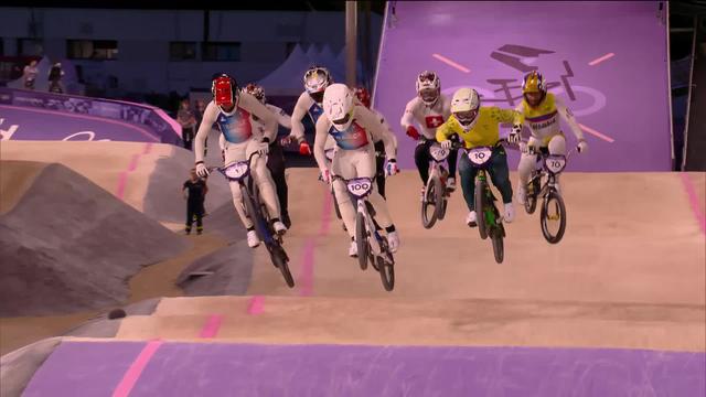 BMX racing, finale messieurs: triplé français devant Cédric Butti (SUI) qui termine 4e