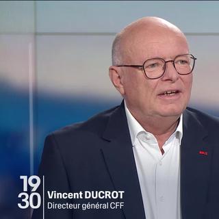 Le directeur des CFF, Vincent Ducrot. [RTS]