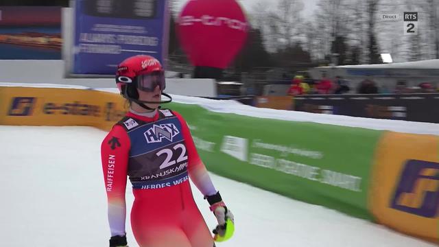 Kranjska Gora (SLO), slalom dames, 2e manche: Melanie Meillard (SUI) dégringole au classement