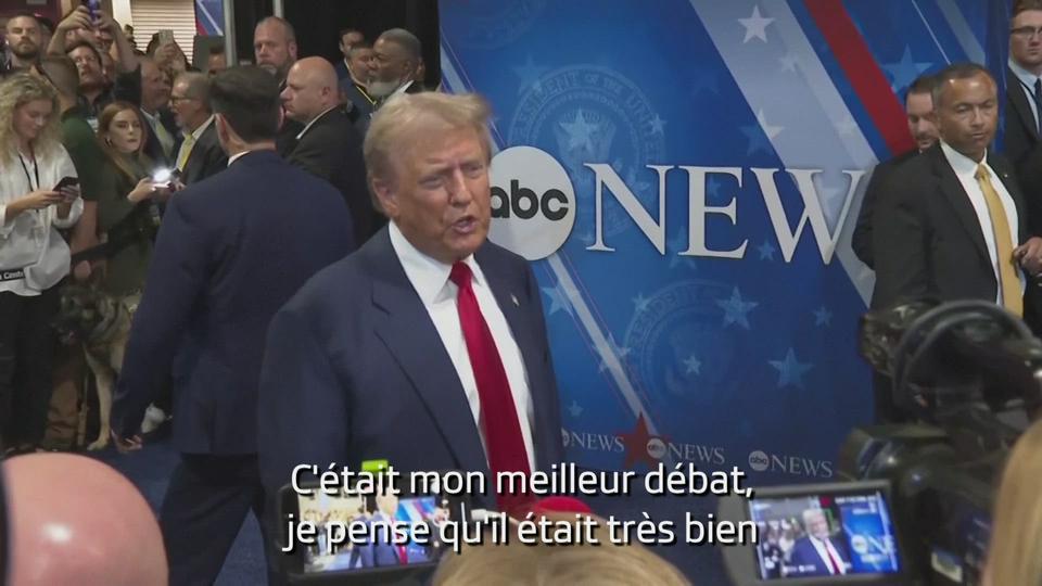 La visite surprise de Donald Trump dans la spin room