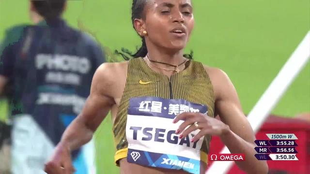 Xiamen (CHN), 1500m dames:  Tsegay (ETH) réalise le 3e chrono de l’histoire en 3:50’’30