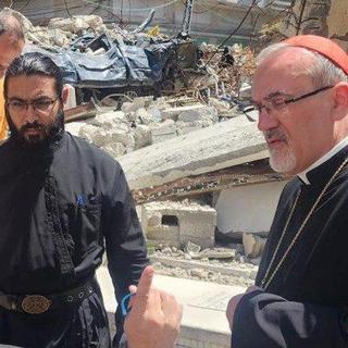 Le cardinal Pierbattista Pizzaballa, patriarche latin de Jérusalem à Gaza [lpj.org - Latin Patriachate Press]