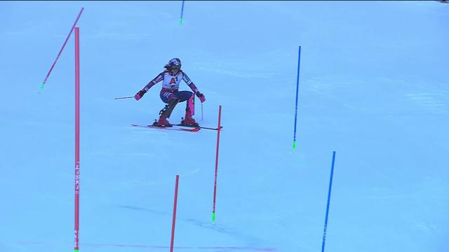 Semmering (AUT), slalom dames, 1re manche: Zrinka Ljutic (CRO) surclasse la concurrence sur le premier tracé