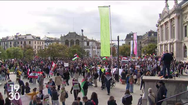 Une manifestation pour la Palestine et le Liban réunit plusieurs milliers de personnes à Genève