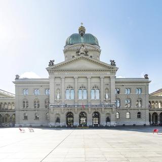 Le palais fédéral à Berne. [Keystone - Christian Beutler]