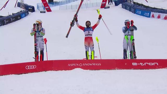 Aspen (USA), slalom messieurs, 2e manche: Loïc Meillard (SUI) décroche sa première victoire dans la spécialité