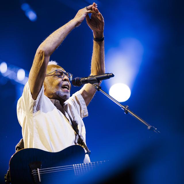 Le chanteur brésilien Gilberto Gil au Montreux Jazz festival. [Keystone - Valentin Flauraud]