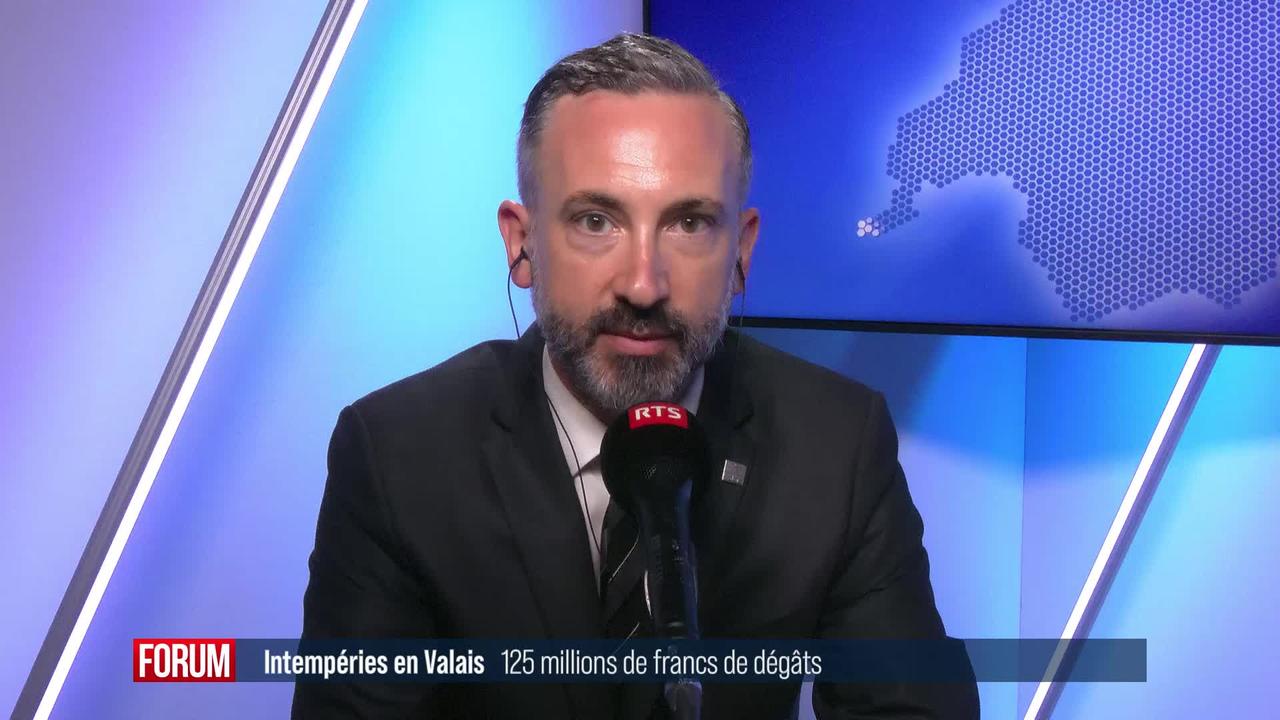 Le Valais chiffre à 125 millions les dégâts des intempéries et présente un plan d’aide: interview de Frédéric Favre (vidéo)