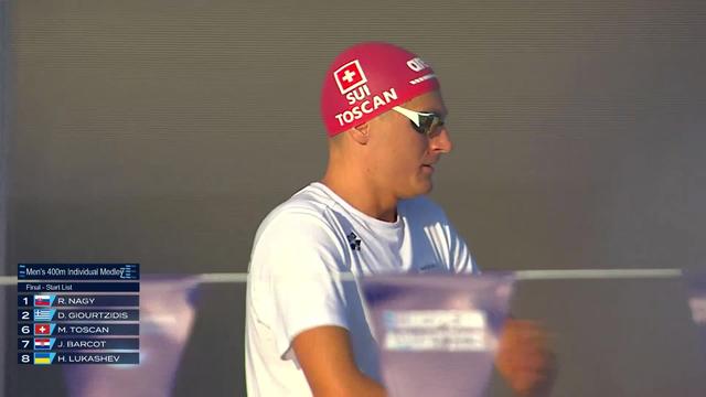 Belgrade (SRB), 400m 4 nages, finale messieurs: Marius Toscan (SUI) décroche un 5e rang européen