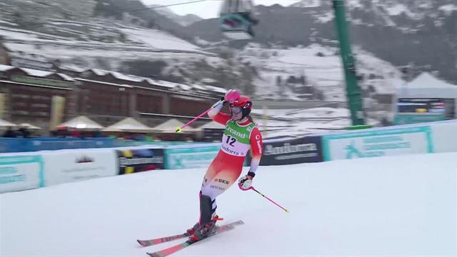 Soldeu (AND), slalom dames, 1re manche: Mélanie Meillard (SUI) concède plus de 2,5 secondes sur la leader