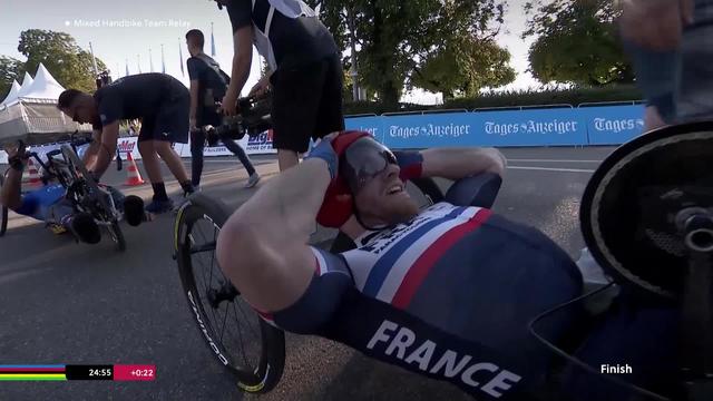 Handbike, relais par équipes mixtes: la France l'emporte devant l'Italie et l'Espagne, la Suisse 5e