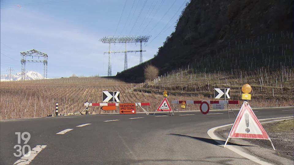 La Tzoumaz difficile d'accès pendant des mois, suite à l'effondrement d'un tunnel. [RTS]