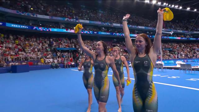 4x200m libre, finale: les Australiennes obtiennent l'or et le record olympique