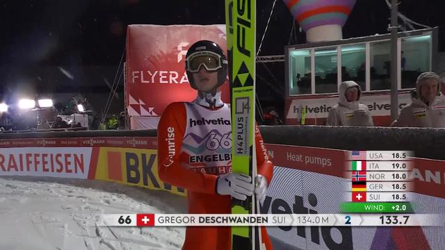 Engelberg, 1re manche: 3e de la manche, Gregor Deschwanden est dans le coup pour un nouveau podium