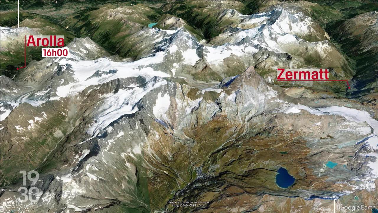Importante opération de recherche en Valais pour retrouver six randonneurs disparus entre Zermatt et Arolla