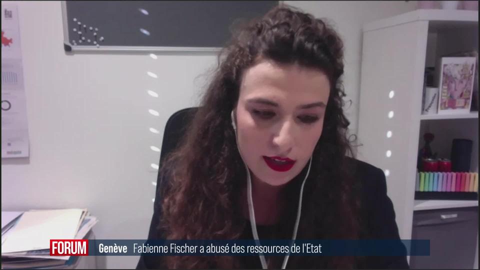 L’ancienne conseillère d’Etat genevoise Fabienne Fischer a abusé des ressources de l’Etat: interview de Jennifer Conti