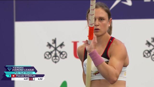 Zurich (SUI), saut à la perche dames: Pascale Stöcklin (SUI) se manque lors de son 3e essai à 4m67