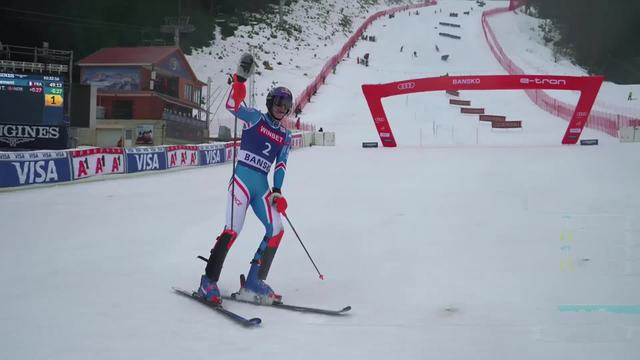 Bansko (BUL), slalom messieurs, 1re manche: Clément Noël (FRA) prend les devants en 49'13