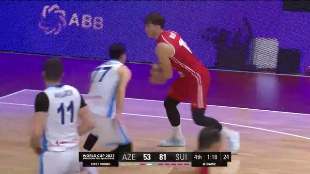 Baku (AZE), Azerbaïdjan-Suisse (55-85): après un début de match poussif, les Suisses s'imposent facilement et signent un quatrième succès de rang