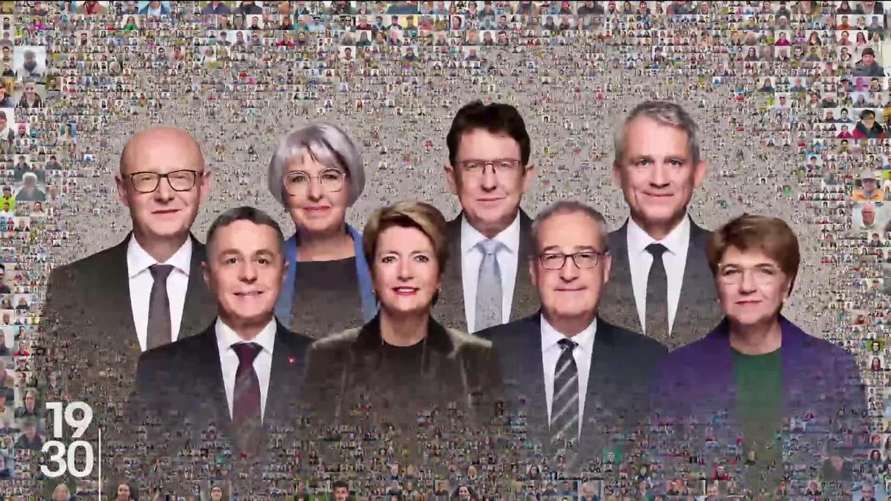 Mille visages illustrent la photo du Conseil fédéral