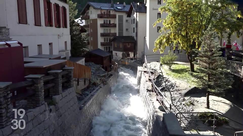 À Zermatt (VS), des travaux ont été entrepris pour rétablir la liaison ferroviaire avec la commune valaisanne de Täsch