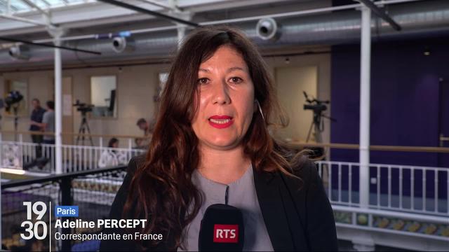 Adeline Percept, correspondant de la RTS en France, fait le point sur le score du NFP quelques minutes avant les résultats du 1er tour des élections législatives