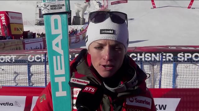 St. Moritz (SUI), Super-G dames: Lara Gut-Behrami (SUI) à l'interview