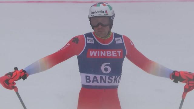 Bansko (BUL), slalom messieurs, 1re manche: premier passage compliqué pour Daniel Yule (SUI)