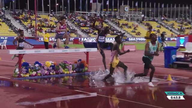 Doha (QAT), 3000m steeple messieurs: Firewu (ETH) s'impose au sprint devant Kibiwot (KEN)