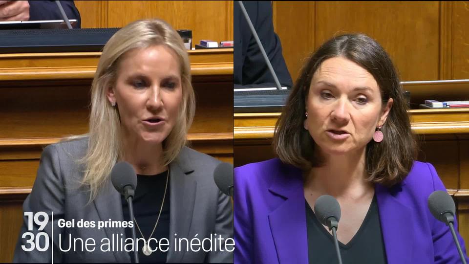 À Berne, une alliance inédite entre l'UDC Céline Amaudruz et la Verte Sophie Michaud Gigon propose un gel des primes d'assurance-maladie