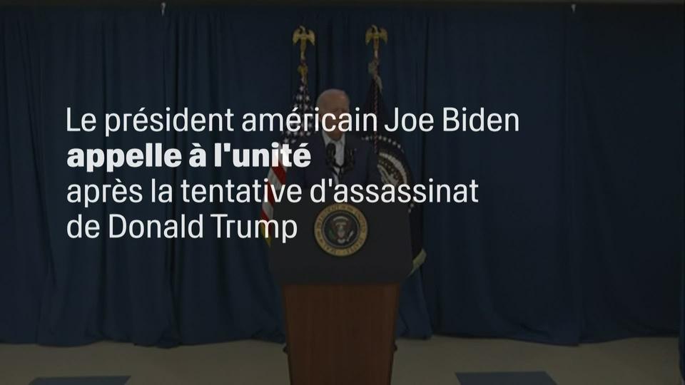 Joe Biden appelle à l'unité après la tentative d'assassinat de Donald Trump