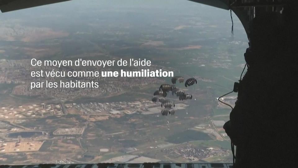 Largage aérien d¿aide sur Gaza jugé "insuffisant" et "inefficace"